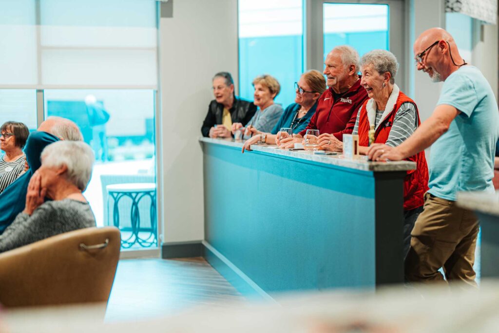 Residents at an event